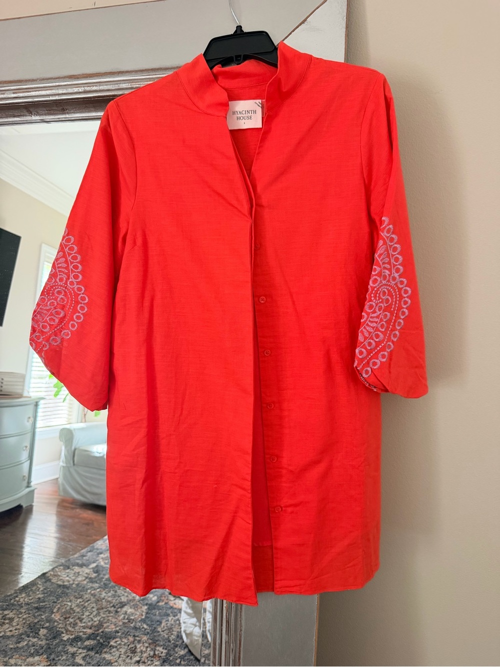 Tuckernuck Hyacinth House Embroidered Balloon Sleeve Shift tunic dress - Picture 5 of 5